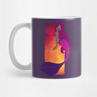 Mermaid Splash in Pink and Orange Mug